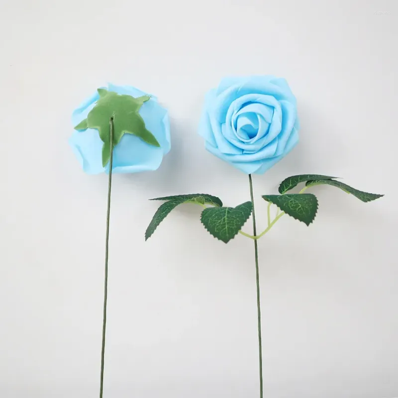 Decorative Flowers Artificial Rose PE Flower Wedding Background Wall Decor El Bedroom Living Room Handmade Gift