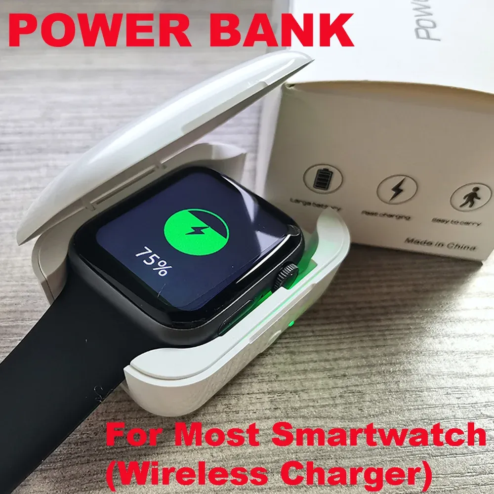 Accessori Wireless Charger Power Bank 960Mah per Carica wireless Smart Watch Travel Mini Mini PowerBank Batteria esterna
