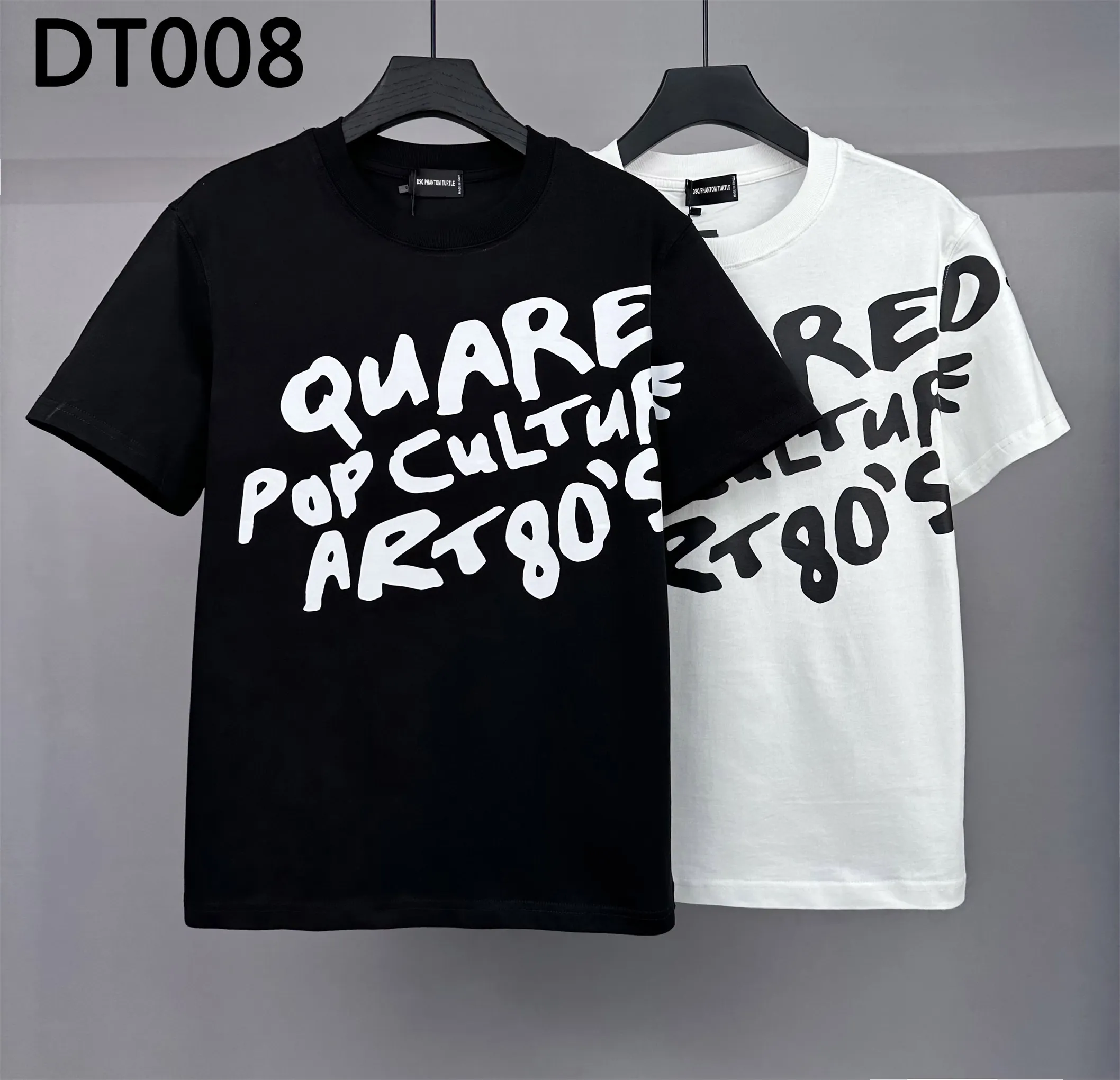 DSQ Phantom Turtle Men's T-shirts Mens Designer T Shirty Black White Cool T-shirt Men Summer Italian Fashion Casual Street T-shirt T-shirt plus rozmiar M-XXXL 6186