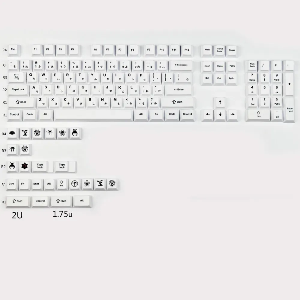 Combos pbt 128 keys cereja perfil japonês keycaps corante