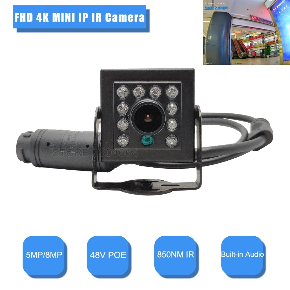 Telecamere 5MP/8MP Mini Poe IP Camera suvif xmeye 4K Smart Small Night Vision Vision Audio Video Surveillance Security Camera per Home