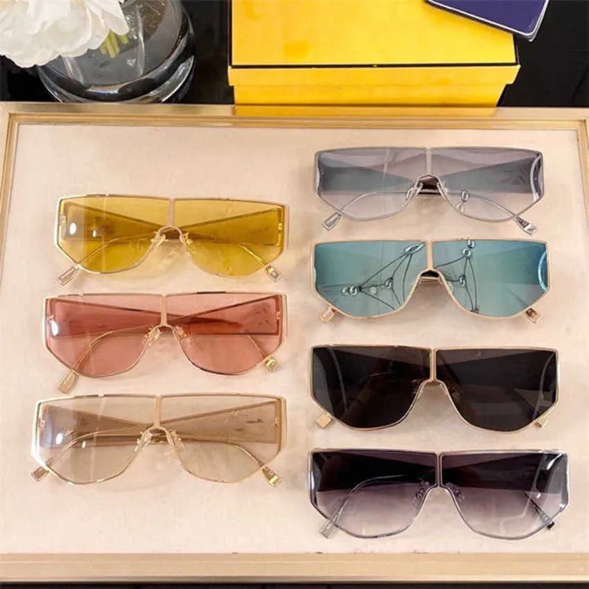 High quality fashionable New luxury designer Family F's toad-shaped online celebrity poses for in the same style UV-proof show face small sunglasses