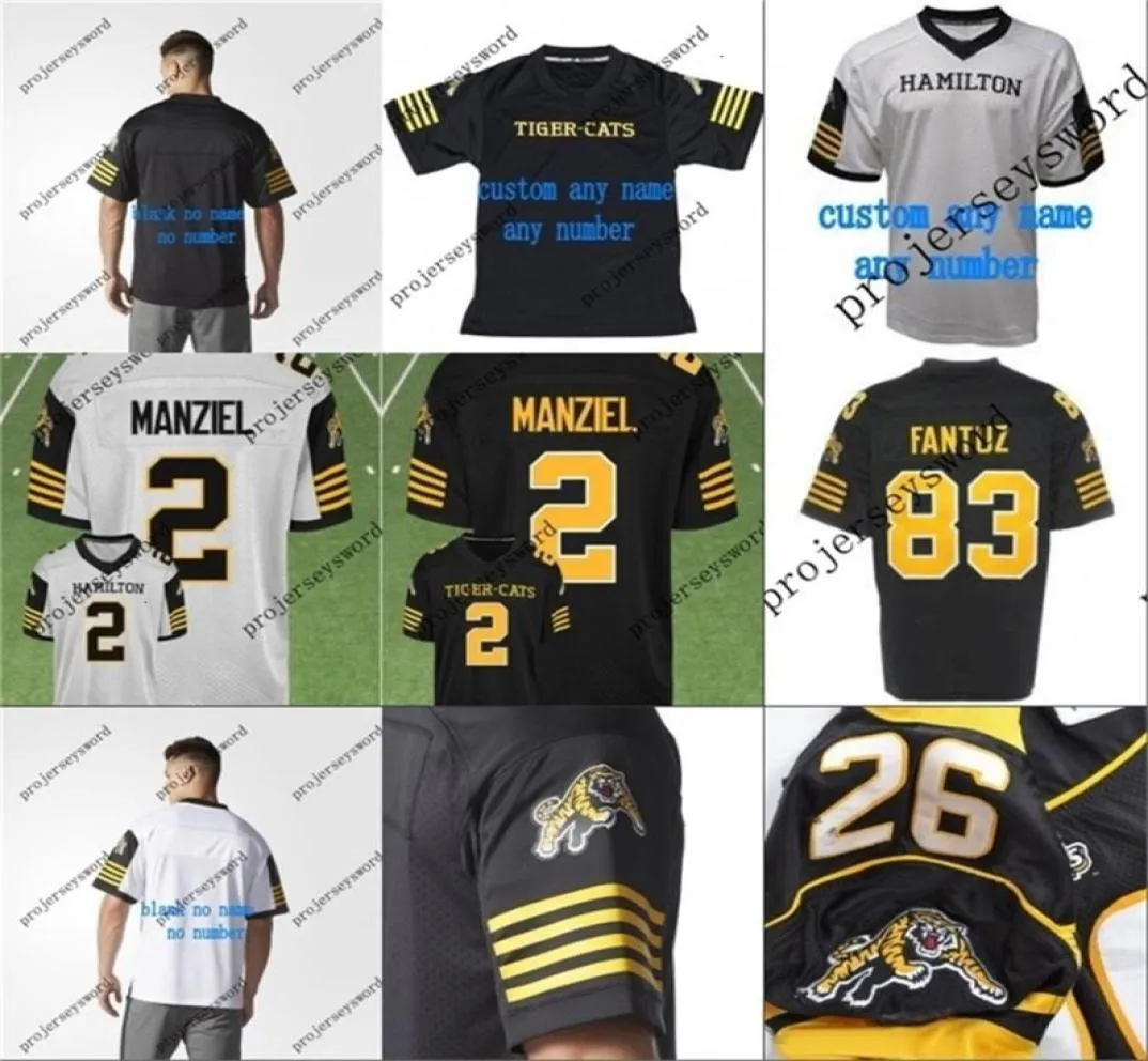 MMIT88 2 Johnny Manziel Hamilton Tiger Cats Custom Jersey 2018 Ny stil Mens Womens Youth 100 Stitched broderi S JERSEYS BLA7436260