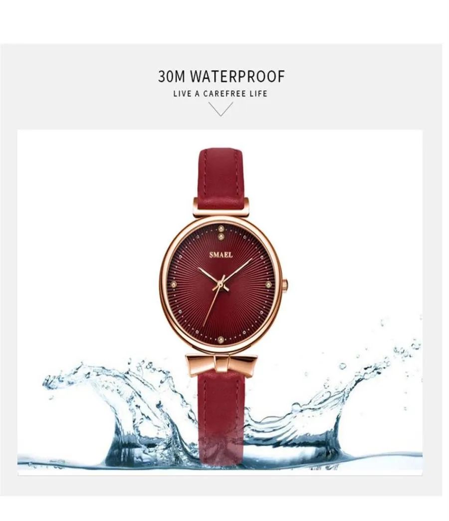 2020 Smael Brand Woman Watches Luxury Brand Smael Quartz polshorloges voor vrouwelijke roségouden Ladies Watch Waterdicht 1907204Q9861898