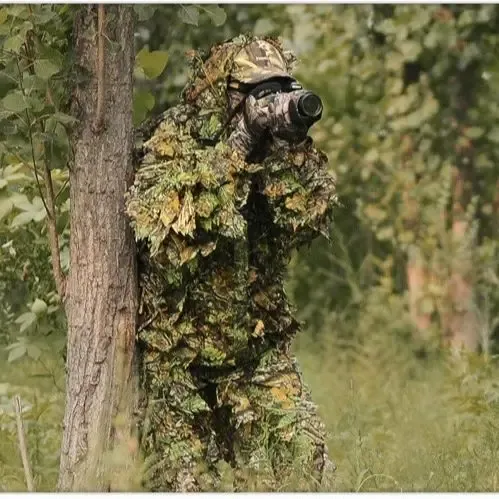 Sets/Suits Camouflage Suit Airsoft Outfit Men New 3D Haple Leaf Bionic Yowie Sniper Birdwatch Hunting Clothes