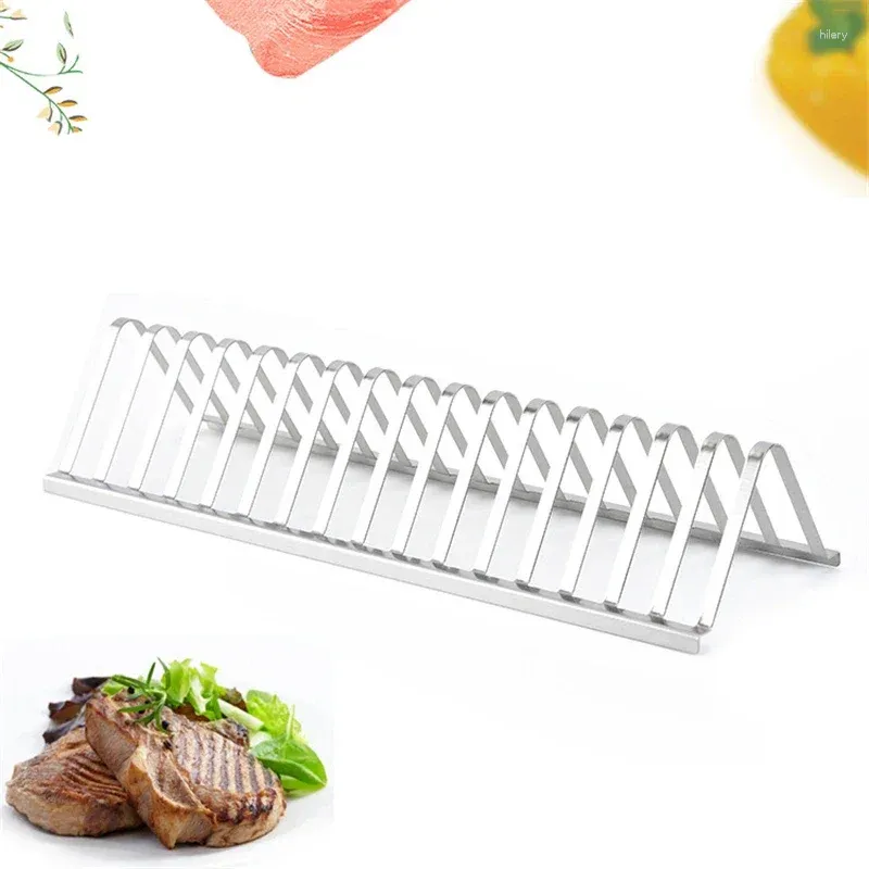 Gereedschap Roestvrij staal Barbecue Grill Beef Rack Chicken Chop Lamb Holder Huishouden draagbare Outdoor Accesorios Barbacoa