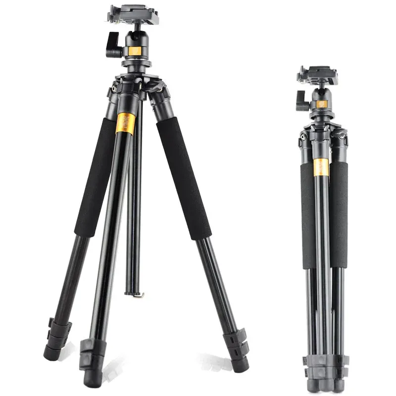 Monopods QZSD Q308 147CM Hight Max Load 4KG Professional Aluminum Tripod Stand With 1/4 Camera Screw Mount For Digital Video Camera