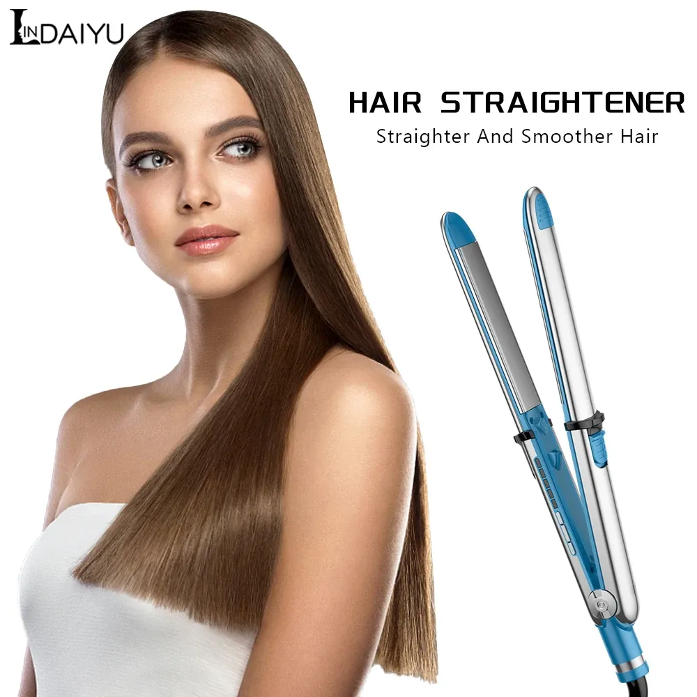 Prostownicy Lindaiyu Flat Iron Hair prostener 465F Tytanium Professional Fast Electric Curls Stylowanie 110240V Curling Irons