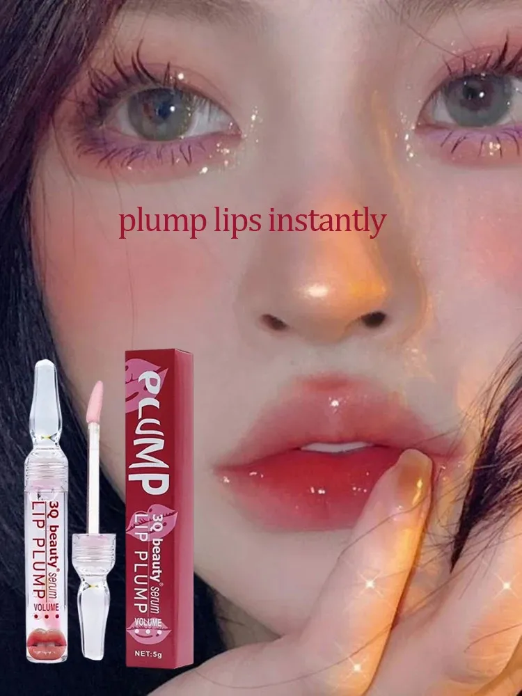 Lip Plump Serum Instant Volumising Olio essenziale Aumenta Elasticità Ridurre le linee sottili riparazioni di bellezza sexy cure di bellezza 240321