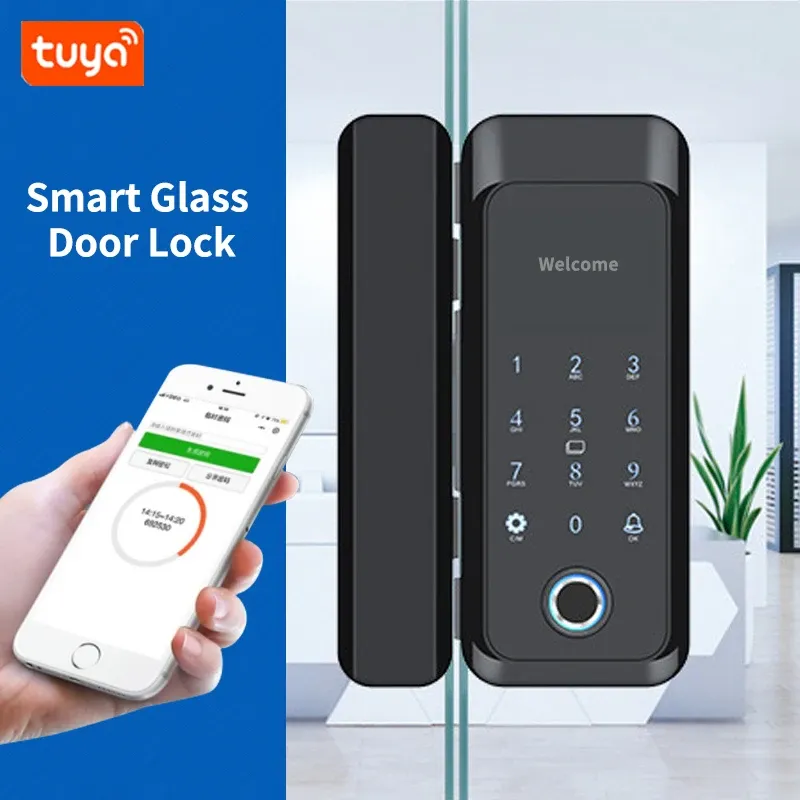 Lock Smart Glass Door Biometrische Fingerabdruckschlos