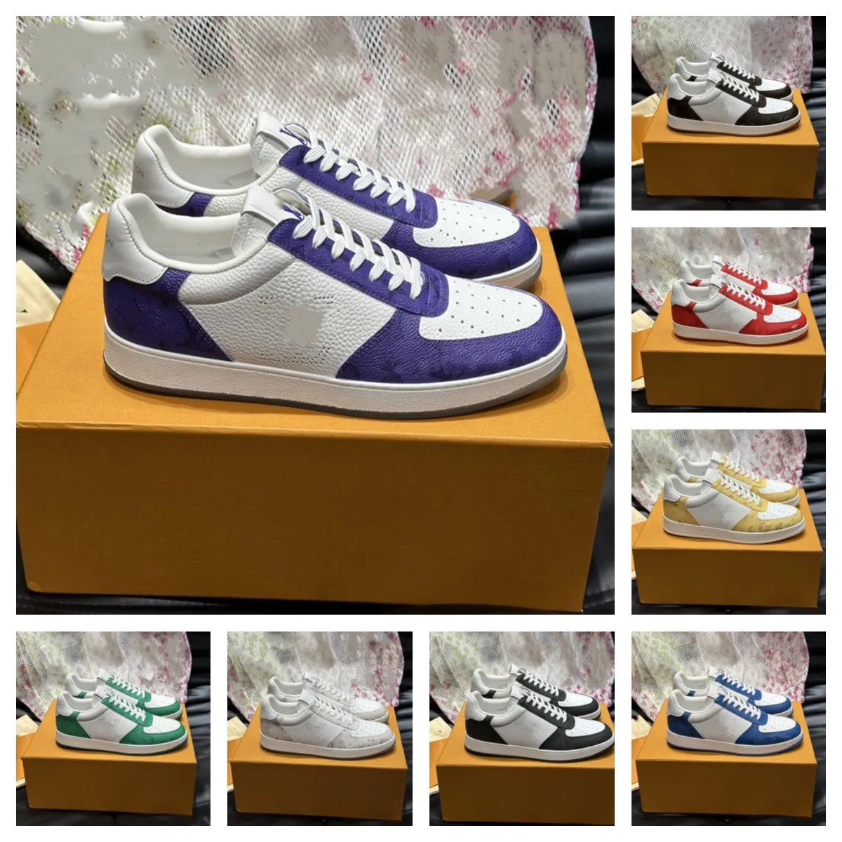 Nya casual designer skor Ny varumärke frigörande lyxskor l Italien män sneakers äkta läder paljett klassiska vita män casual sko mens 38-45