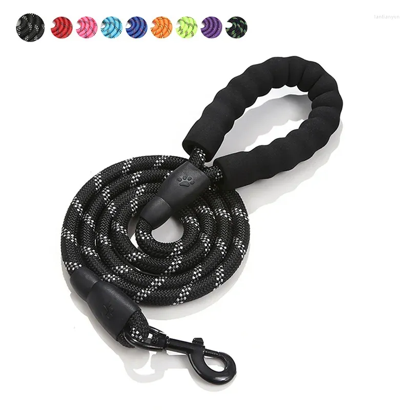 Dog Collars Leash Pet Products Reflective Round Rope Nylon Woven Traction Explosion-proof Running