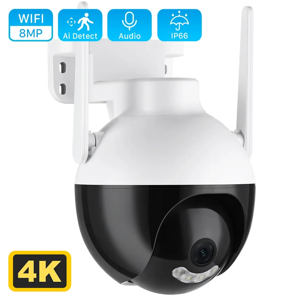 Camera's Anbiux 8mp Ptz WiFi IP Camera 4MP AI Human Detection Color Night Vision Audio Video Surveillance Camera's Outdoor Security Camera