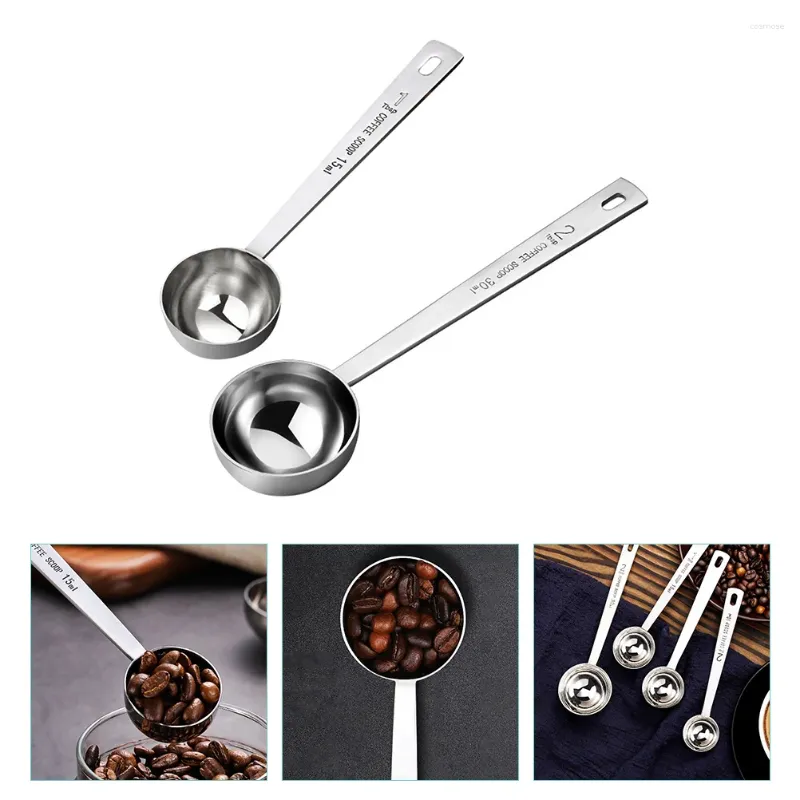 Scoops de café 2 PCS Set Set Sugar Mesurer les cuillères à soupe de cuillère