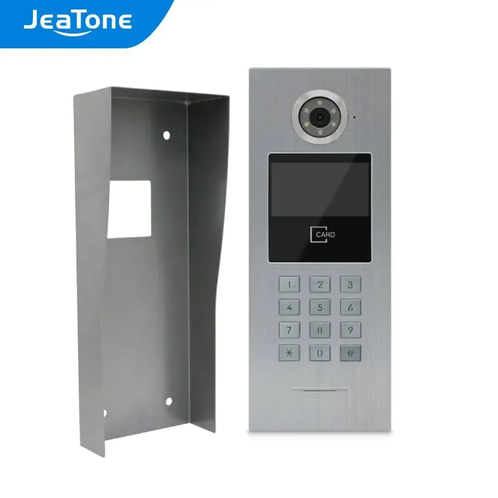 Sonnette de porte JEATONE Large bâtiment IP Vidéo Téléphone Door Camera INTERCOM CAMERIE 1.0MP VIDEO DOOT DOORST AVEC CARTES RFICES / MOTY DÉULLOC