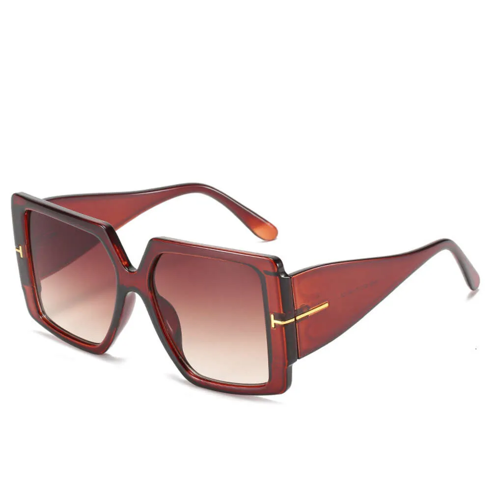 Tom Letter Sunglasses For Men Women Designer Luxury New Fashion Classic Large Frame Sunglasses New T-shaped Versatile Glasses
