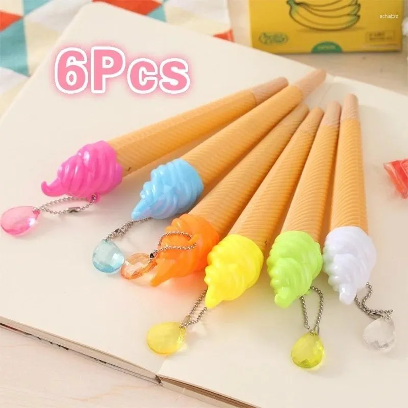 PCS Batch Ice Ice Cream Cartoon Writing Mute Gel Gel's Day Gift Gift 0,38 mm Fournitures scolaires ACCESSOIRES DE BUREAUX