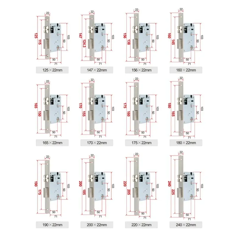 Zamknij 5050 Ciało Body Metal Stal nierdzewna Elektroniczna blokada elektroniczna 5050 wpust