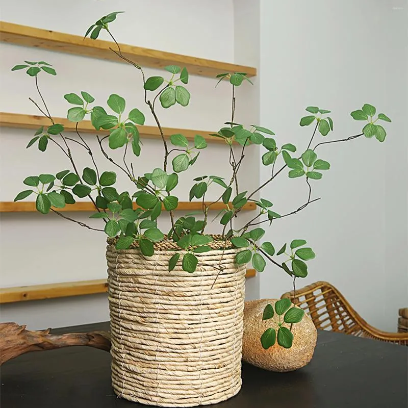 Dekoratif Çiçekler 90cm Simülasyon Eucalytus Yeşil Şube Sahte Guanyin Lotus Yaprağı Yapay Bitki Budist Mood Plastik İpek Kumaş Evi