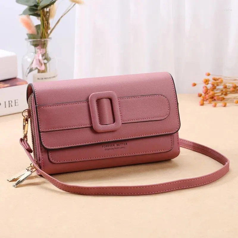 SOLDI PERCHIE DONNA FASHIONE PER 2024 COLORE SOLID PU PAFORME SACCHE POSSIBILE CrossBODY CrossBody