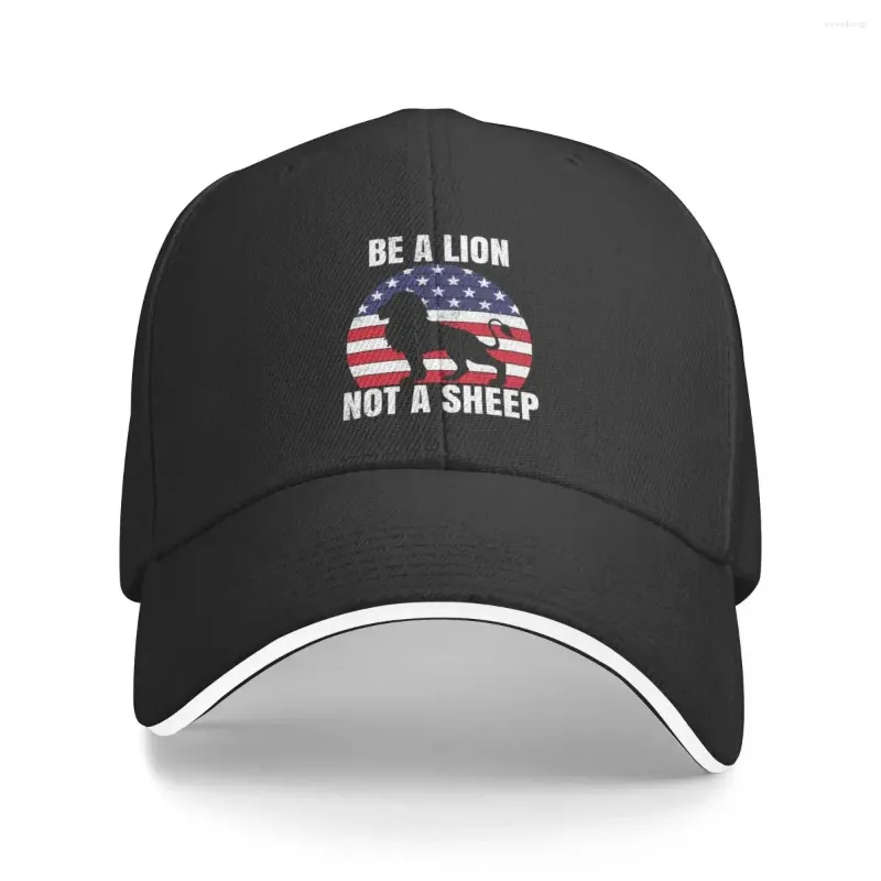 Ball Caps Lions Not Sheep Retro Patriotic American Flag Baseball Cap Hat Beach Summer Horse Men's Luxury Women's
