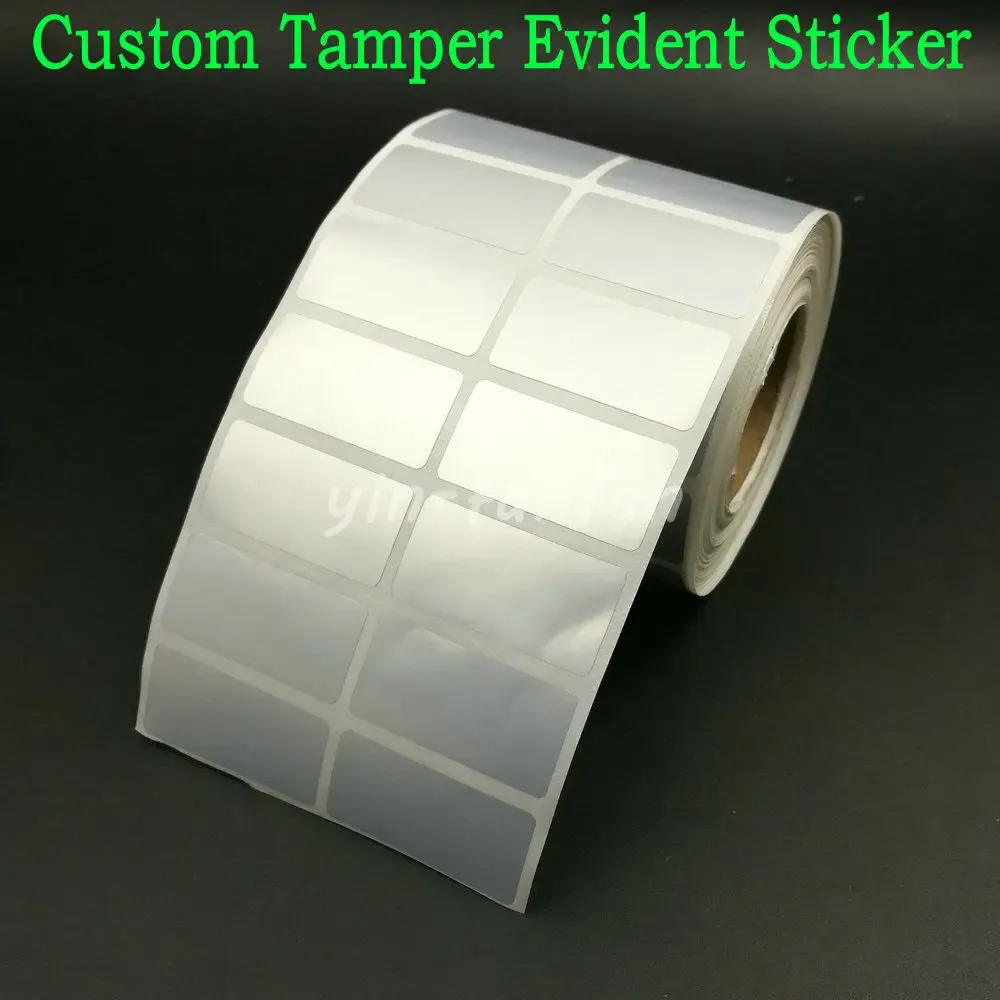 Paper 500 Etiquetas de seguridad vacías imprimidas personalizadas Tamper -Evident Stickers Garantía