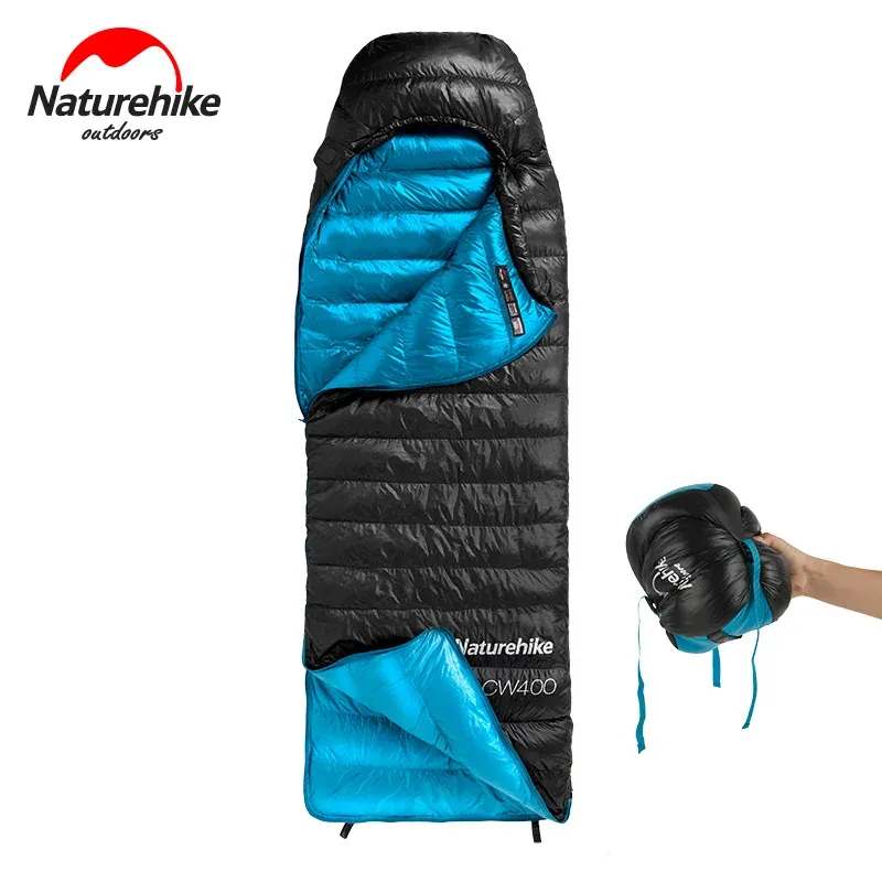 Gear Naturehike Sleeping Bag Winter Cw400 Lightweight Goose Down Sleeping Bag Ultralight Waterproof Hiking Camping Sleeping Bag