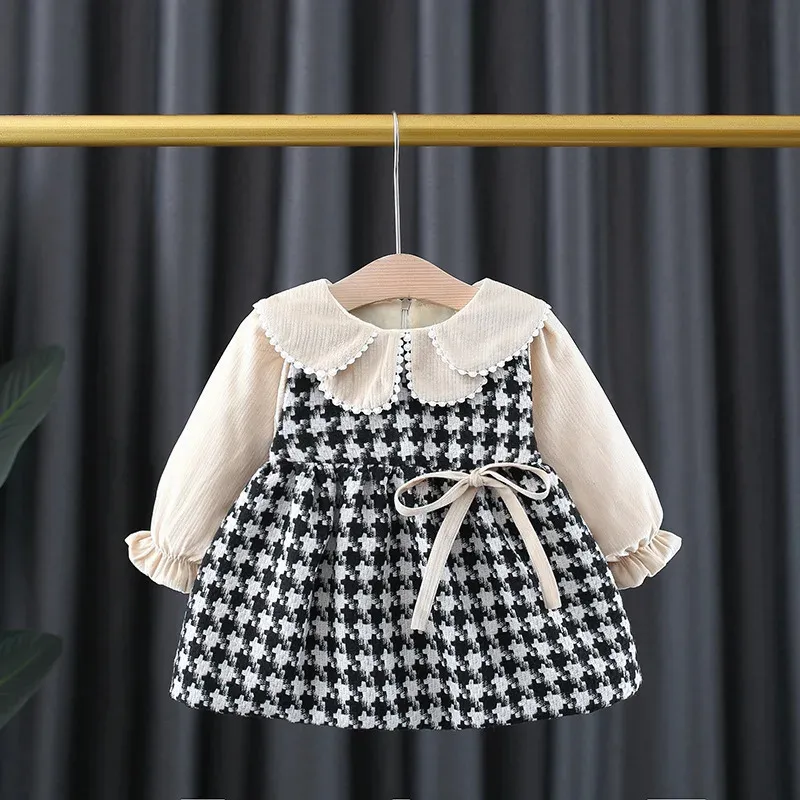 navy blue dress for baby girl Her First Birthday Dresses for this Fall and Winter Season – Itty Bitty Toes main image 1