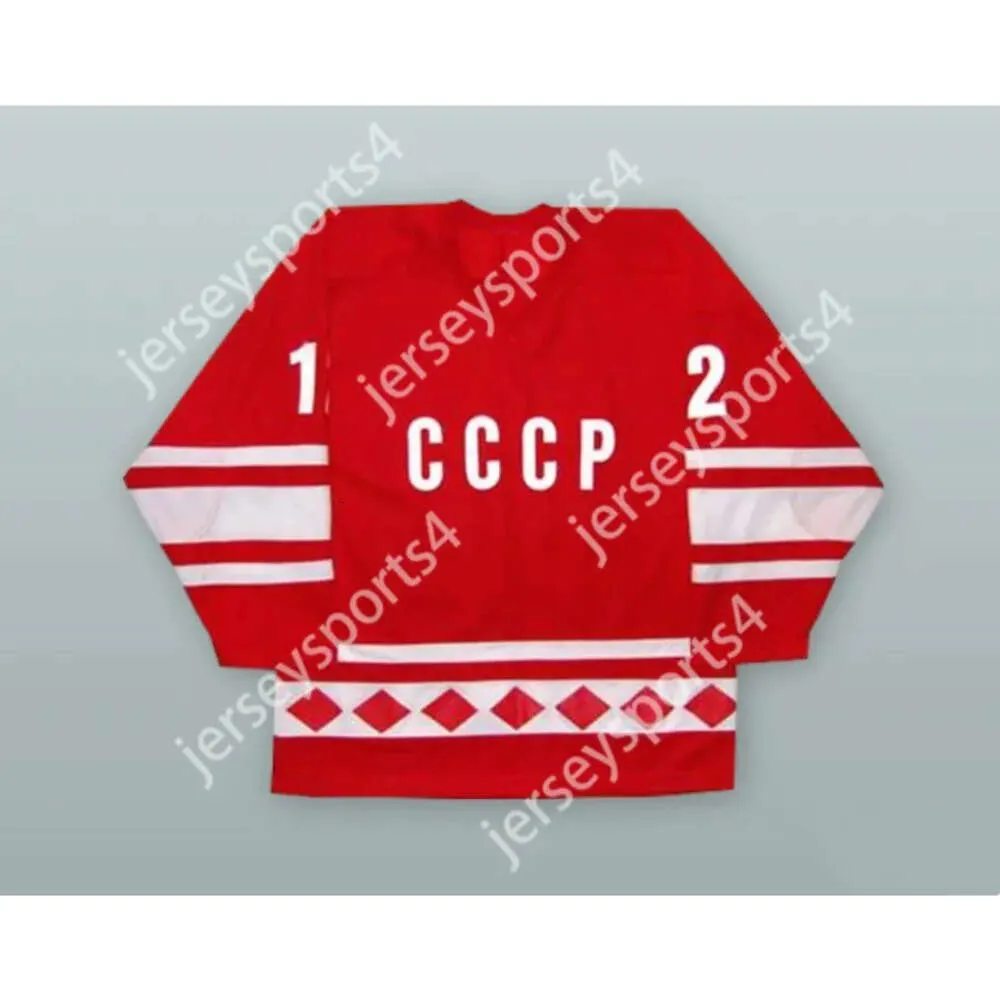 GDSIR Custom 1980 Sergei Starikov 12 Związek Radziecki CCCP Red Hockey Jersey New Ed S-M-L-XL-XXL-3XL-4XL-5XL-6XL