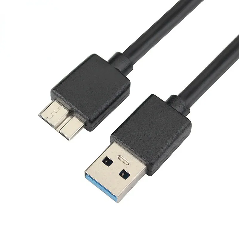 2024 20 cm High Speed USB3.0 Câble adaptateur noir USB 3.0 Angle droit Type un connecteur mâle mâle à micro B pour calcul pour le câble de l'adaptateur USB