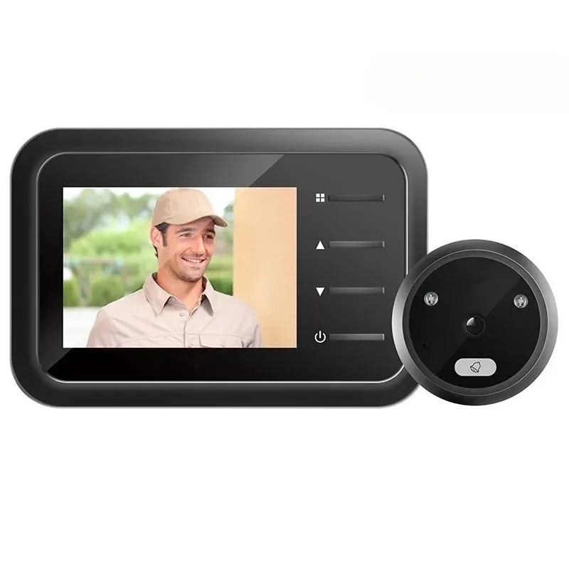 2,4 pouces LCD VIDEO PEPHOLE DOORGELLE CAMÉE IR VISION NIDE VIDE VIDEO PORTE OEUVRE CONCULLE VISIVE DOOR SMART HOME OUTDOOR CAME