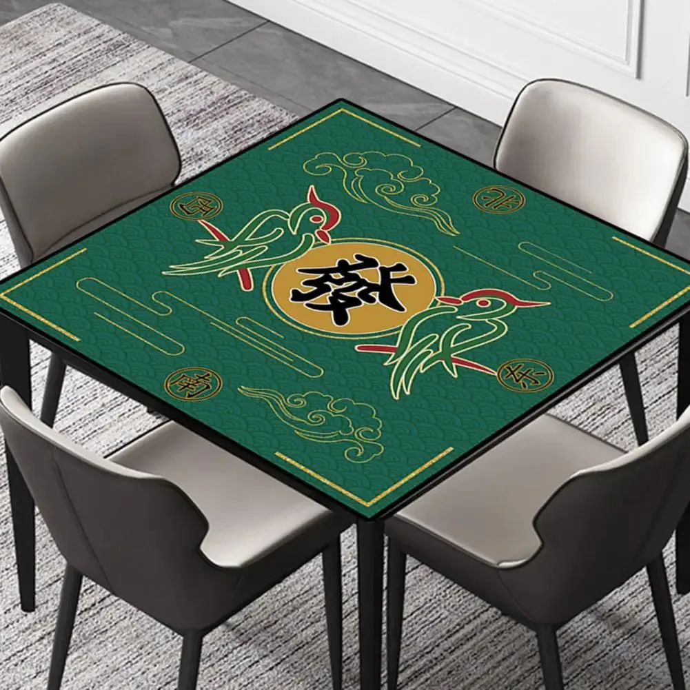 MOOFUT Tapis Jeu Mahjong Tapis De Table De Mahjong Épais avec Sac De Transport, Tapis De Jeu Antidérapant avec Réduction du Bruit for Jeux De Cartes De Poker, Dominos, Bleu (Size