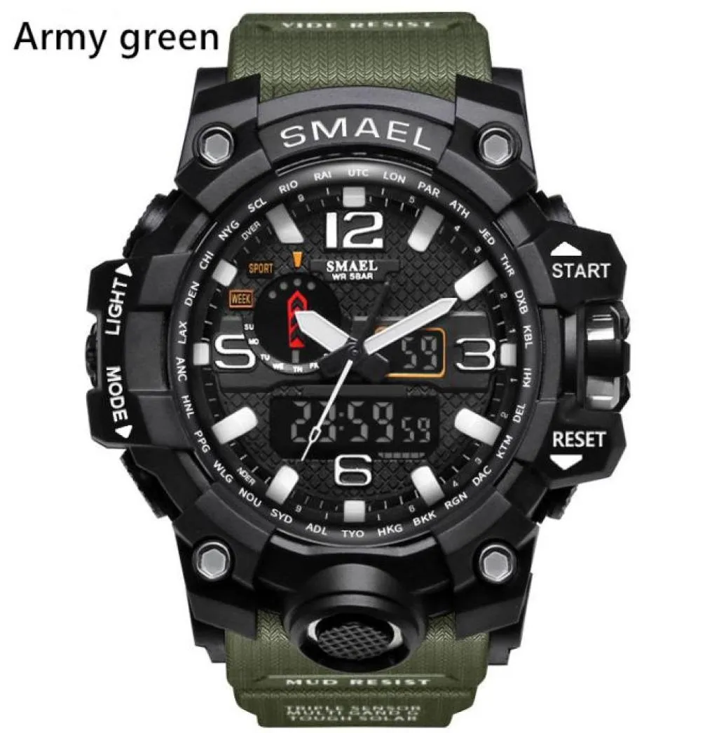 New smael relogio men039s sports watches LED chronograph wristwatch military watch digital watch good gift for men boy d3362612