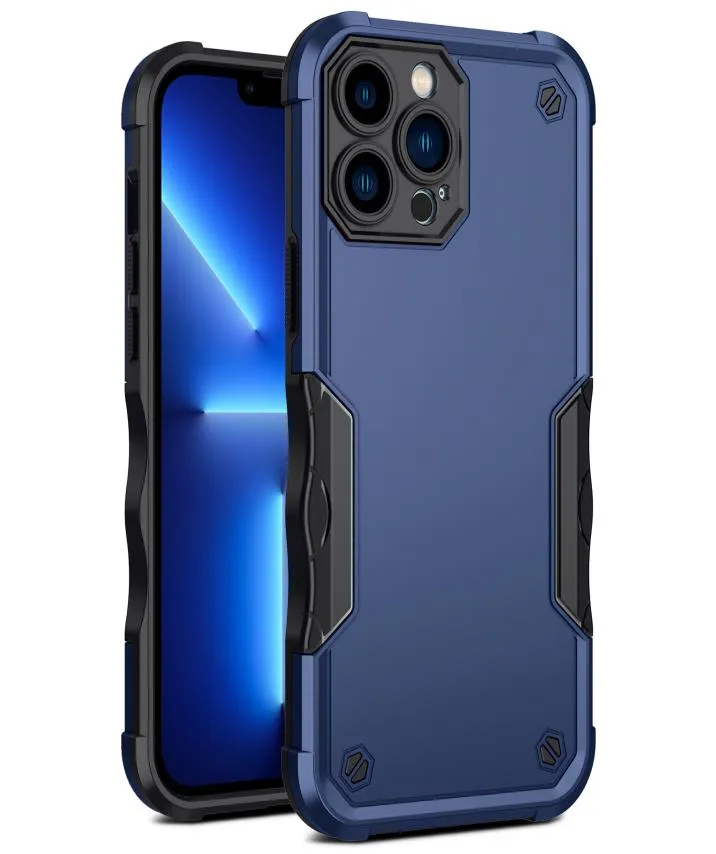 Case di telefono 2 in 1 per iPhone 14 13 12 11 Plus Pro Max XR XS 876 Shock Hard PC Hard PC TPU Soft Shell Protection Bumper DESI9138668