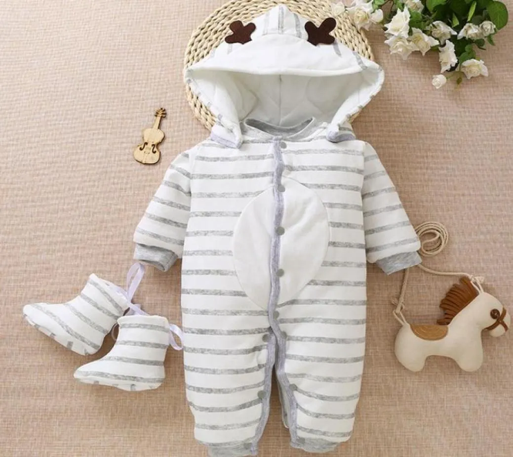 hiver Nouveau coton épais vêtements bébé garçon nouveau-né les corniches chaudes