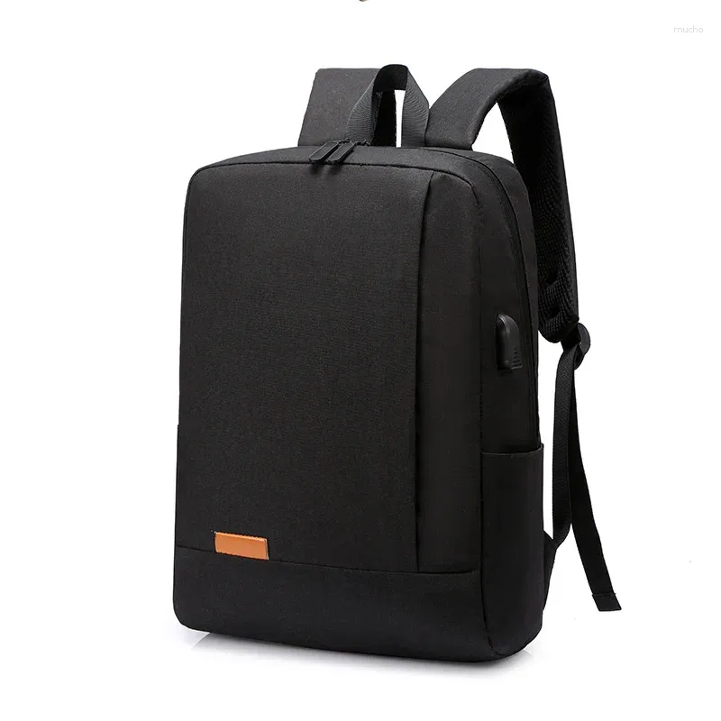 Backpack Laptop Computer Travel Borse USB Charg per uomini donne Solid Light Student School BOOKBAG Fashion Simply Back Pack