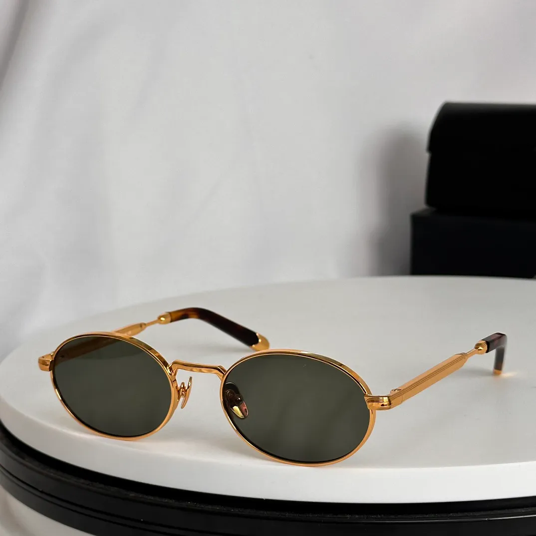 Retro Oval Sunglasses Classic UV400 Protection Black Gold DUSHINE Retro Oval Sunglasses for Women Men Classic Shades  main image 4