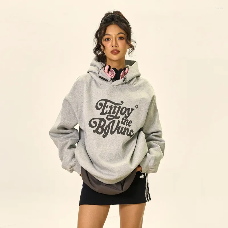 Sweat à capuche pour femmes Retro plus enleme