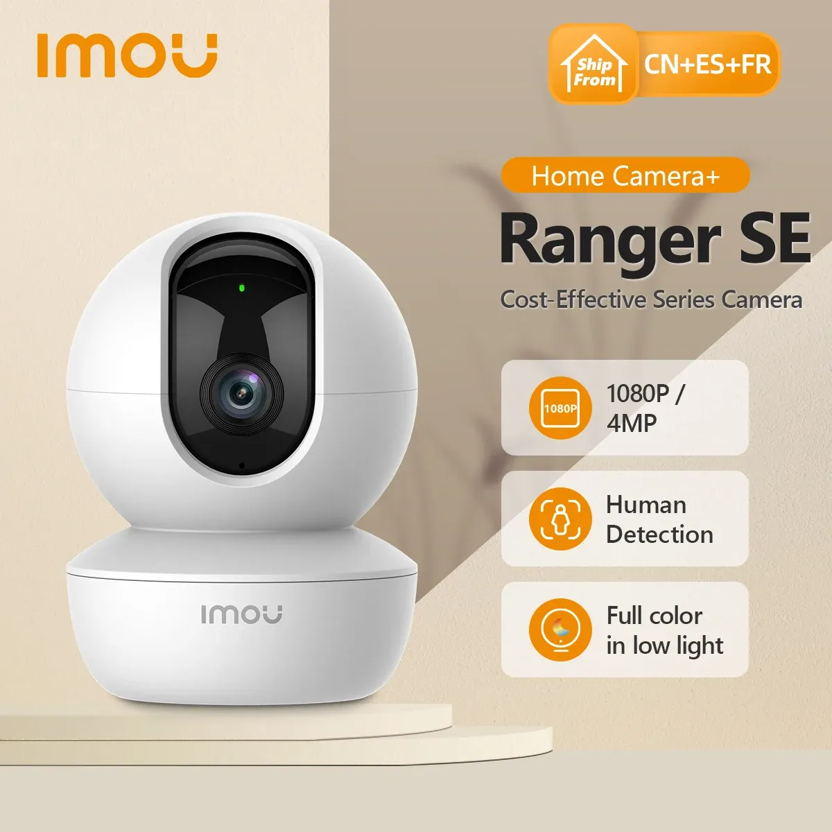 Cameras IMou Ranger SE 2MP Smart Baby Monitor Security AI CAME CAME CAME CALACE IP IP IP CCTV INDOOR 4X Digital Zoom 1080p Caméra