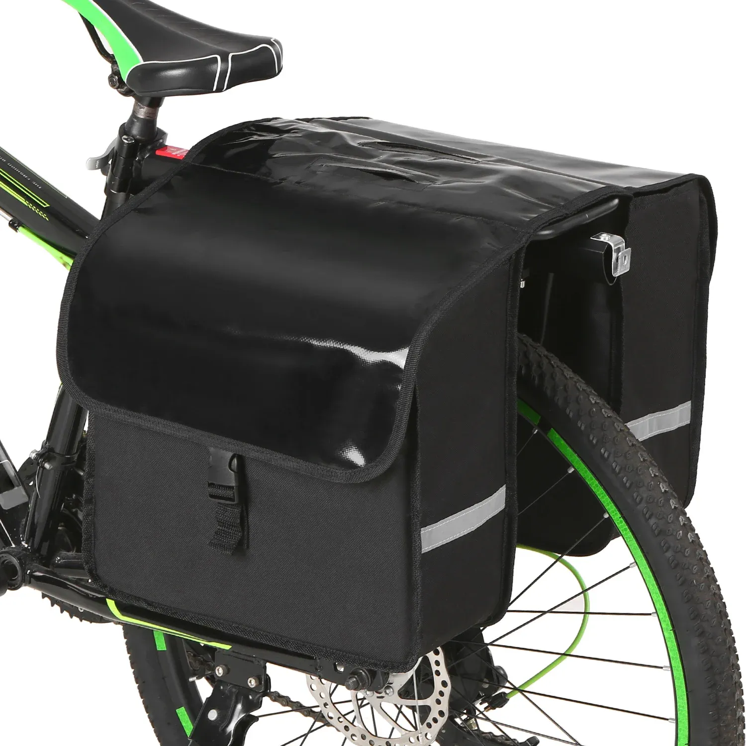 Väskor 28L stor kapacitet cykel sadelpåse cykel panniers väska vattenbeständig dubbel sida bakre rack svansstamsäckar