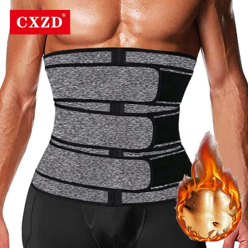 Ceinture CXZD Shaperwear Taist Trainer Néoprène Sauna Belt For Men Perte de poids Cincher Corps Shaper Control Control Strap Slim Fiess Belt