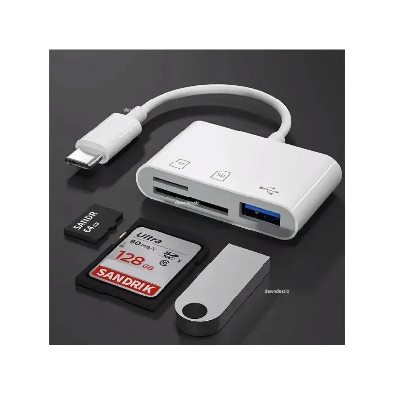 جديد Type-C Micro Adapter TF CF SD CARMER CARDER CARTER COMPACT Flash USB-C لـ iPad Pro Huawei لـ MacBook USB Type C Adapter1. لمحول MacBook USB-C