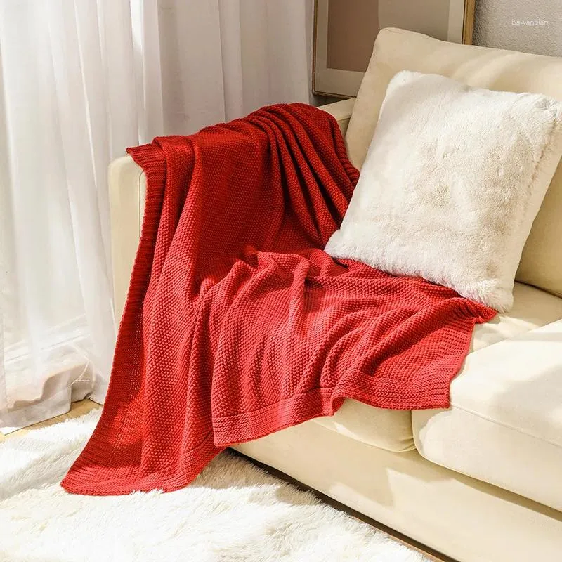 Coperte coperta a maglia per il letto di cotone in cotone a petrolio a letti