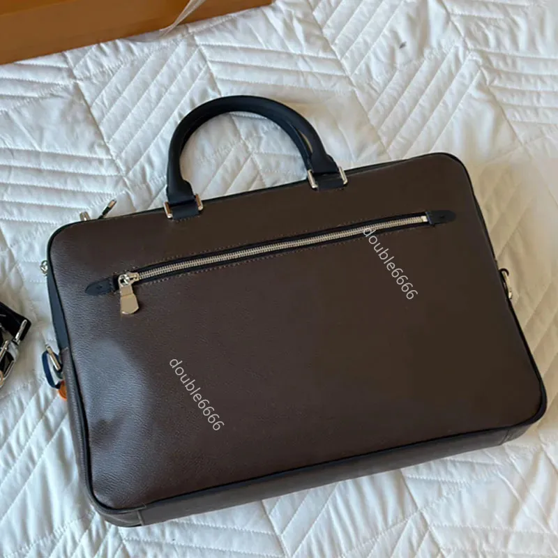 Luxury Mens Leather Monogrammed Leather Briefcase Laptop Bag Classic Messenger Style For Business Casual Crossbody Bag With Attache And Document Case From Double6666 78.6 DHgate.Com