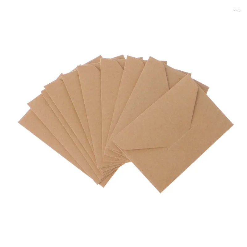 Wrap regalo 50pcs buste di carta retrò kraft per 4.13 2.67in di ringraziamento inviti a carte