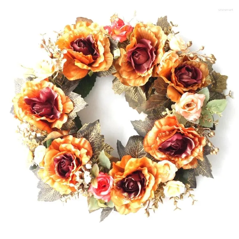 Fiori decorativi 35 cm Elegante porta ghirlanda Flower Plastic Summer Supply da festa tradizionale