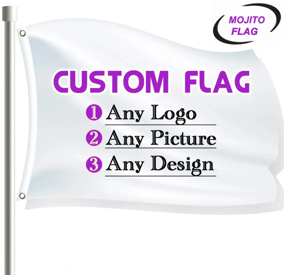 3x5 bandiera personalizzata o banner 3x5ft Volo 100D poliestere - banner pubblicitario esterno interno di qualsiasi dimensione qualsiasi foto - 240322