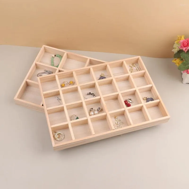 Jewelry Pouches Wooden Display Stackable Exquisite Jewellery Holder Portable Ring Earrings Necklace Organizer Box Organizator De Boys