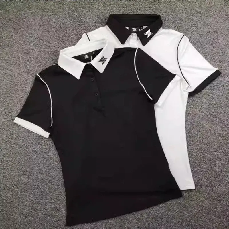 Camicie da golf abbigliamento da golf da golf da golf da golf maglietta a manica corta sport sustibili e traspirato a secco rapido asciutto durevole antim pillolo personalizzato