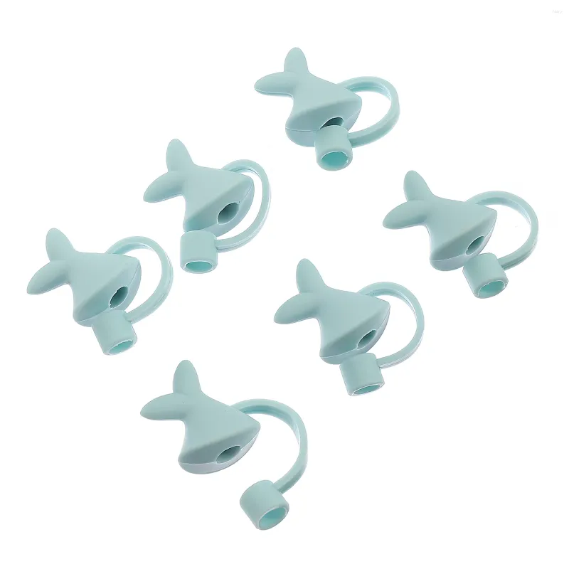 Tazas desechables pajitas 6 pcs accesorios de enchufe de polvo de paja